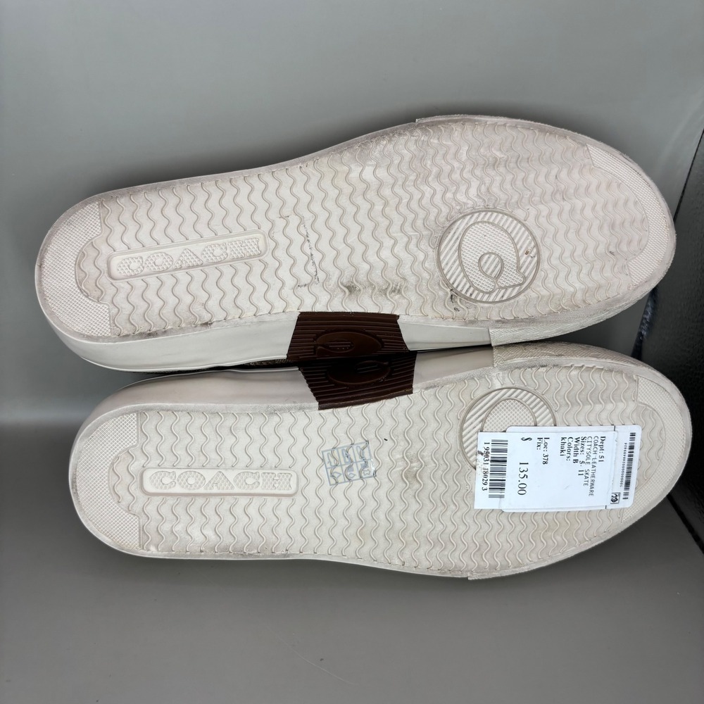 Coach Citysole Skate Khaki Signature Jacquard Sneakers C2705 Brown Women 6B - Picture 5 of 6